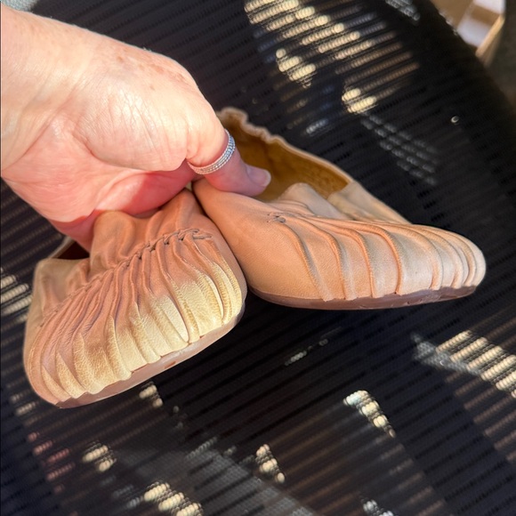 Chocolate Blu Cam Tan Leather Ballet Flats - Picture 6 of 10